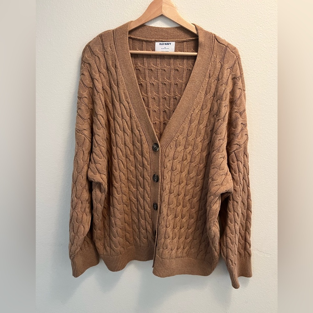 Old Navy Tan Cable Knit Sweater